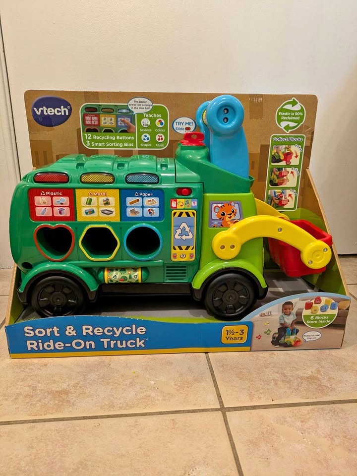 VTech Sort & Recycle Ride-On Truck – Brand New Sealed Box