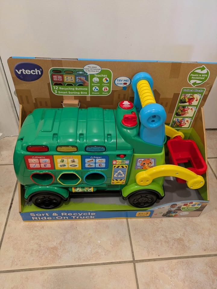 VTech Sort & Recycle Ride-On Truck – Brand New Sealed Box - photo 2
