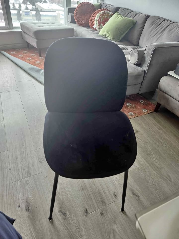 Velvet Fabric Dining Chairs - Set of 2