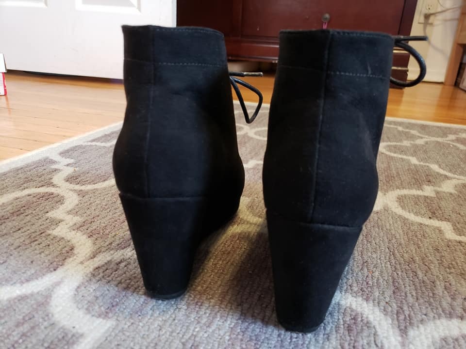 Black Palma Wedge Booties (JustFab) - photo 4