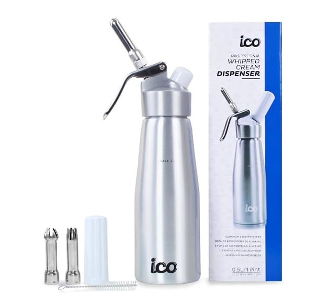 ICO Professional Aluminum Whipped Cream Dispenser