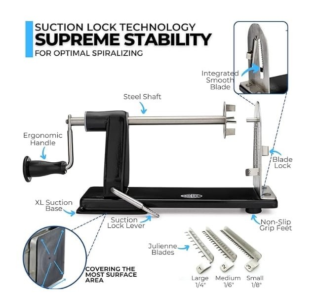Brand new ICO 4-Blade Metal Vegetable Spiralizer - photo 2