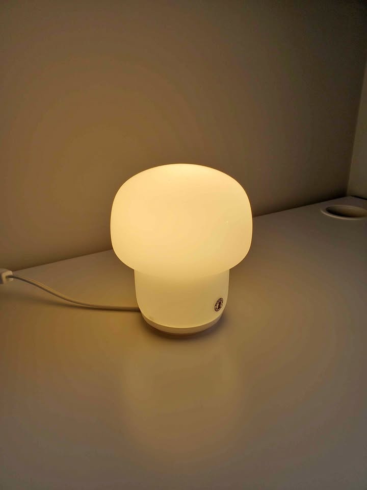Ikea tokabo bedside table lamp with lightbulb