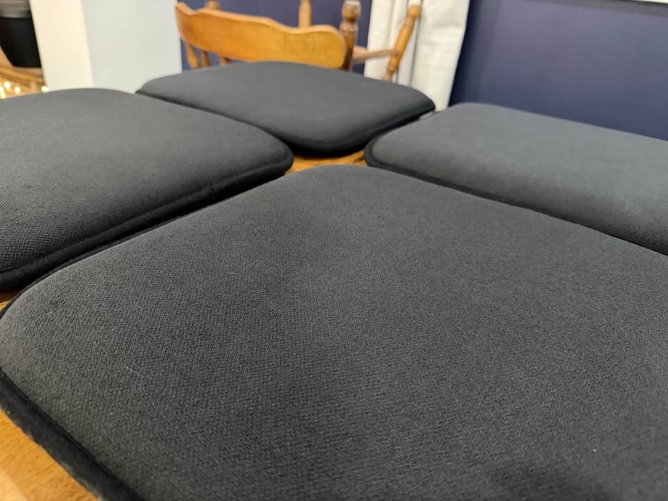 Black Memory Foam Dining Chair Cushions (Set of 4) - photo 2