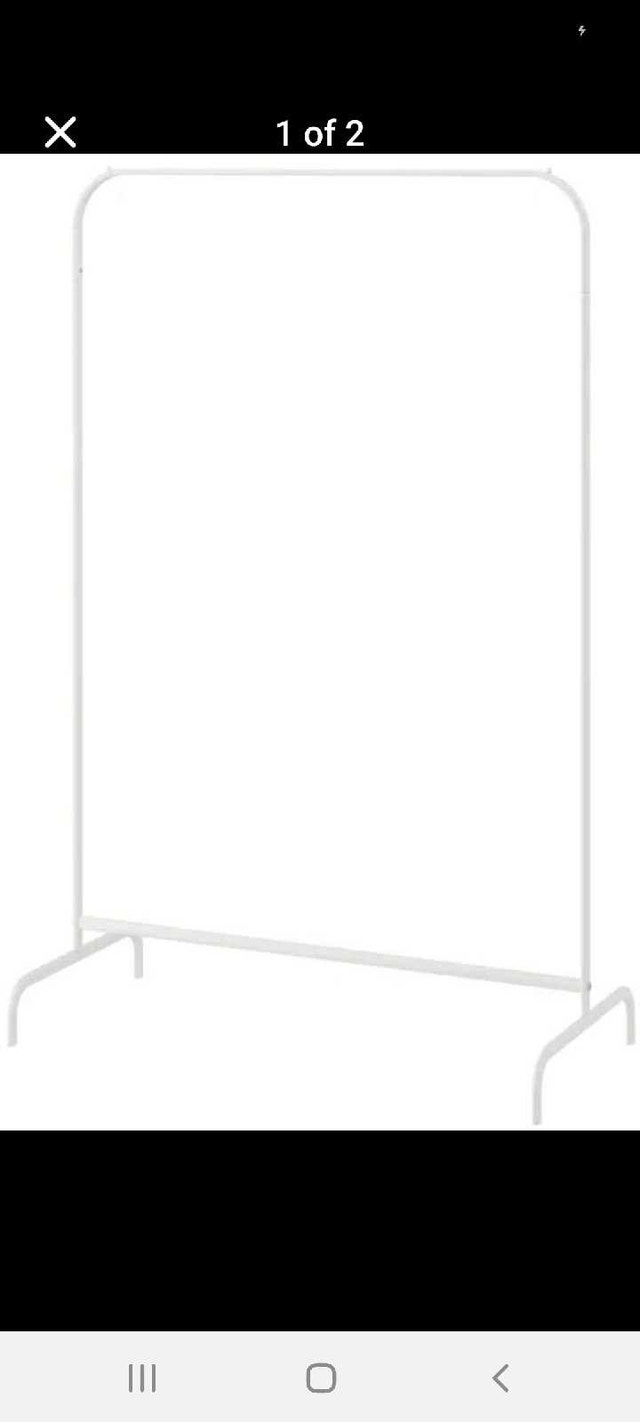 White Metal Clothing Rack