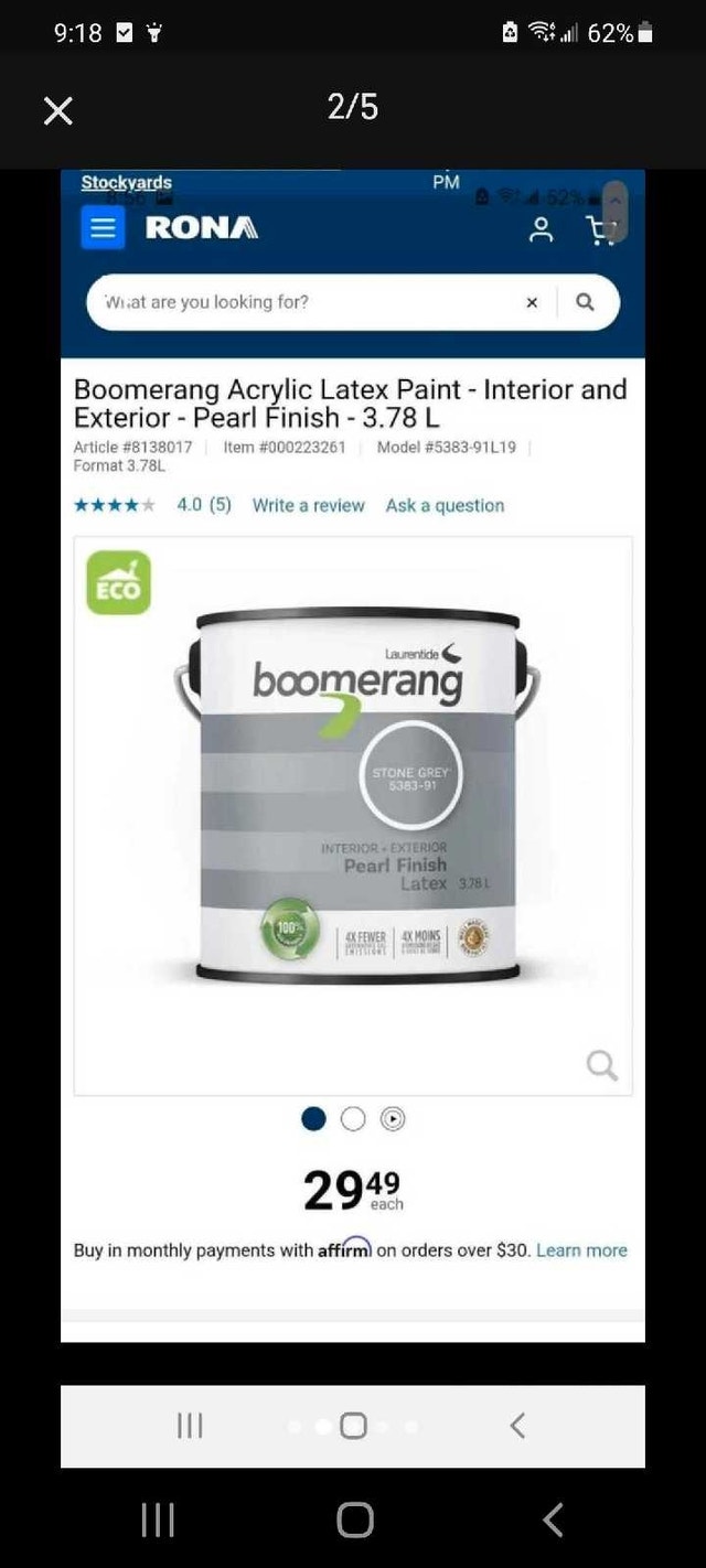 Boomerang Acrylic Latex Paint - photo 2