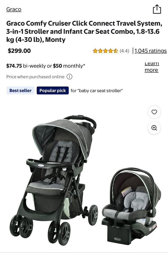 Graco Comfy Cruiser Click Connect Travel System