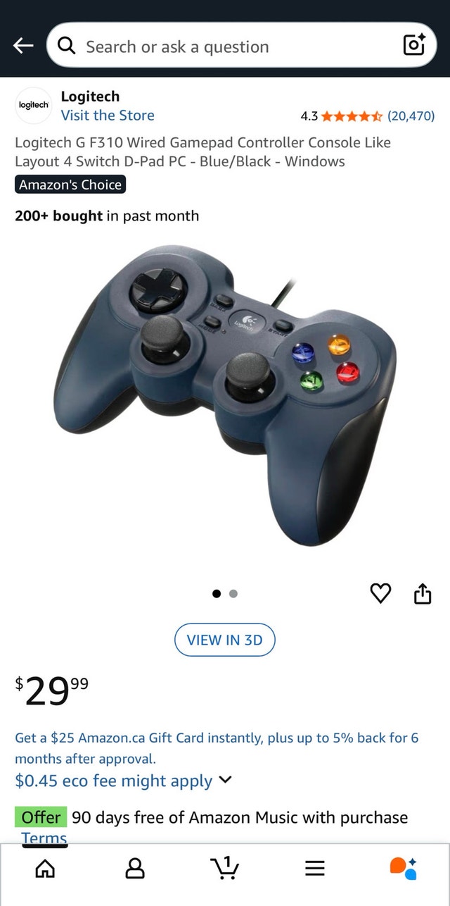 Logitech F310controller - Like New - photo 3
