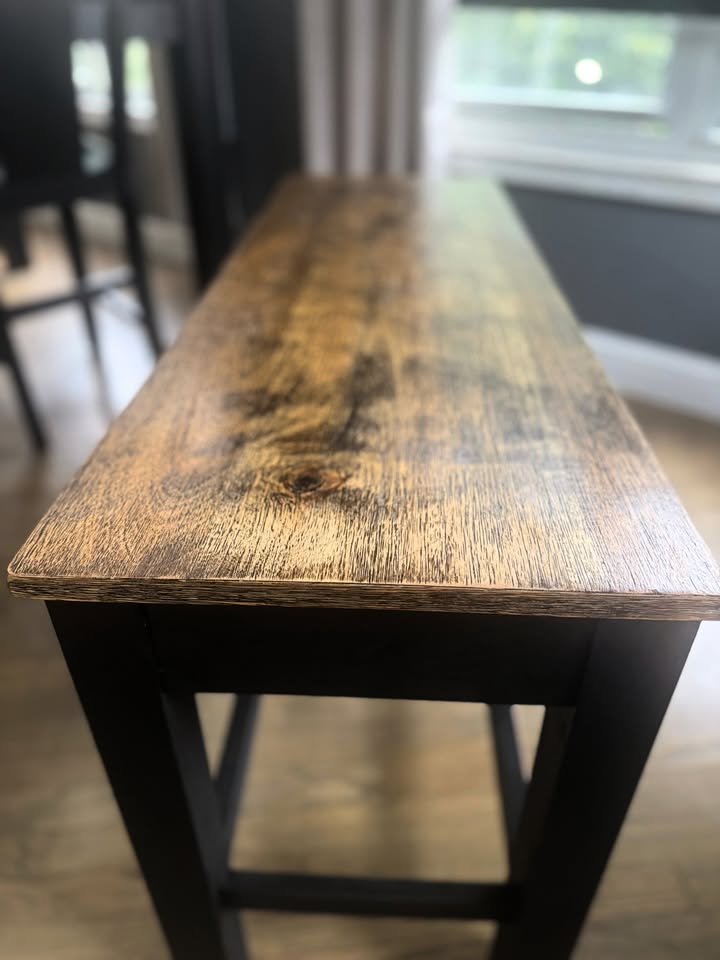 Solid Wood Dining Table with 4 Chairs & Bench - photo 5