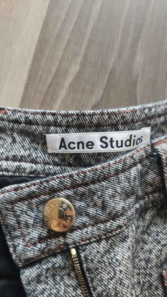 Acne Studios Milford Work Speckled Cropped Denim Pants - photo 2