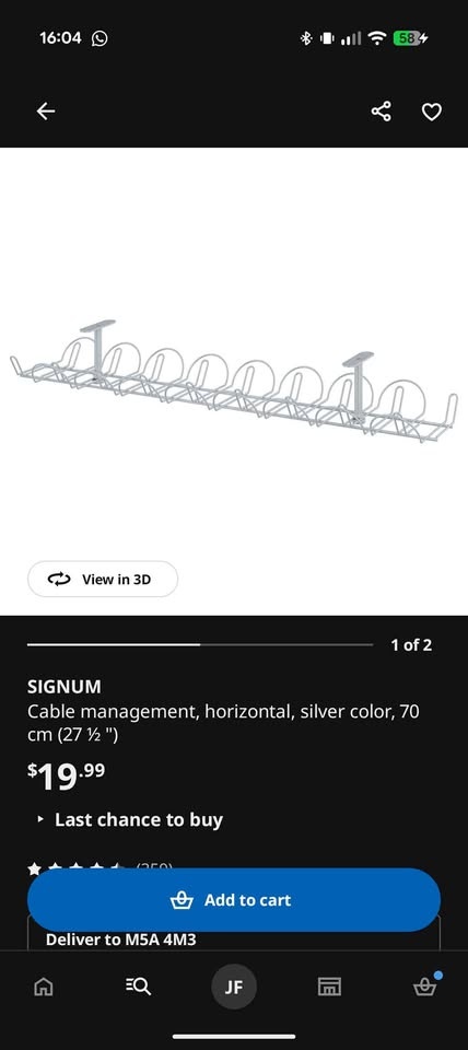 Ikea Desktop 140x60 cm + cable management - photo 4