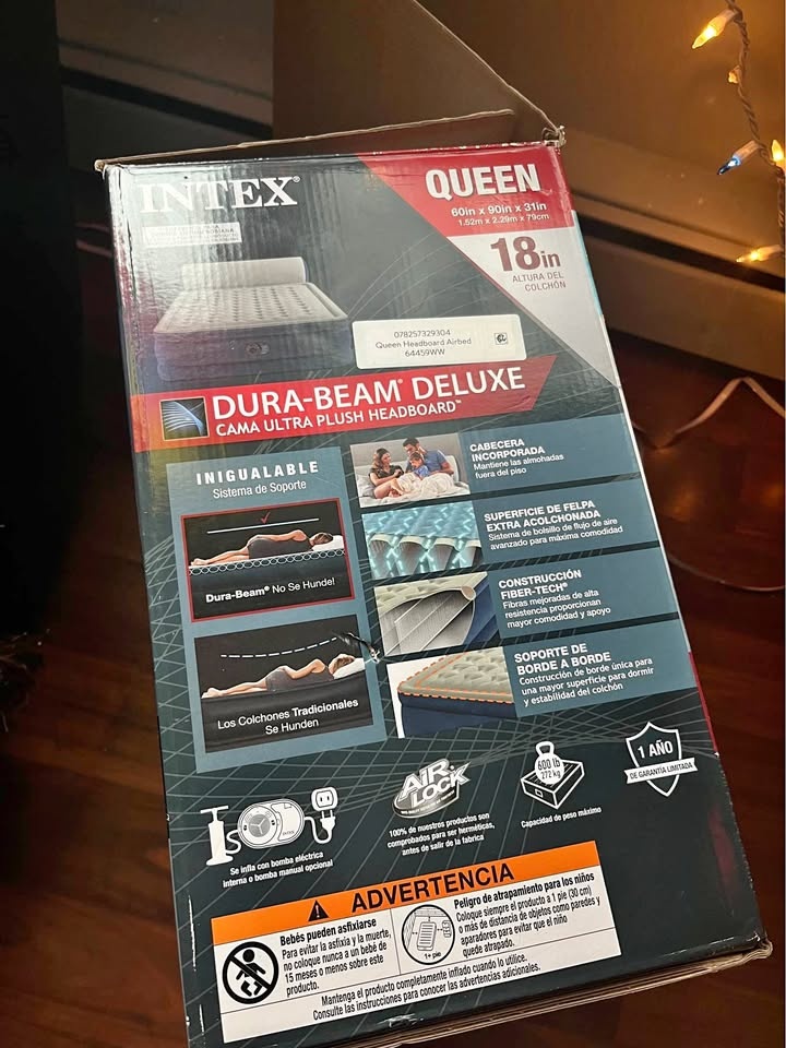 Intex Queen Headboard Airbed