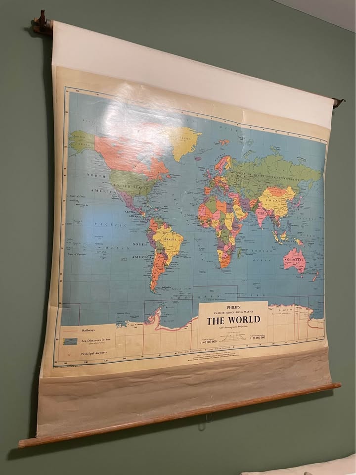 Vintage School Map 45"x46" - photo 2