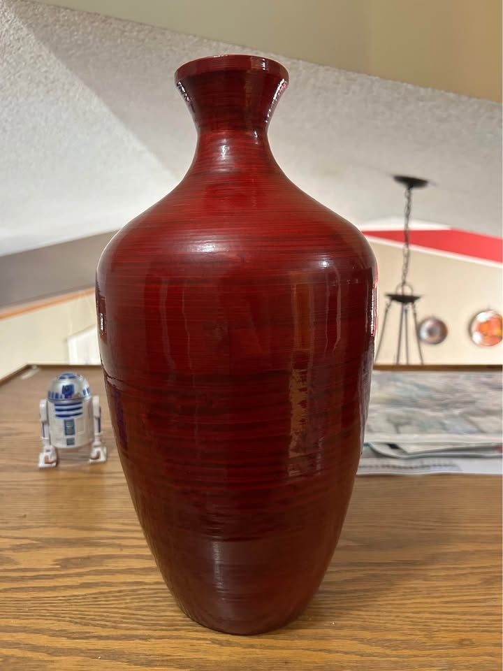 Red Bamboo Made Vases - photo 4