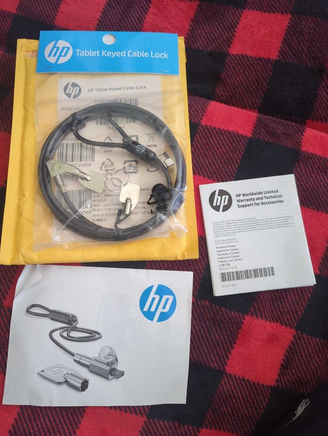 HP Tablet Keyed Cable Lock for Laptops & Tablets