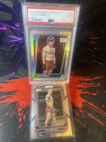 2022 Donruss Optic UFC Paddy Pimblett Rated Rookie Holo PSA 9