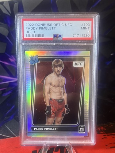2022 Donruss Optic UFC Paddy Pimblett Rated Rookie Holo PSA 9 - photo 4