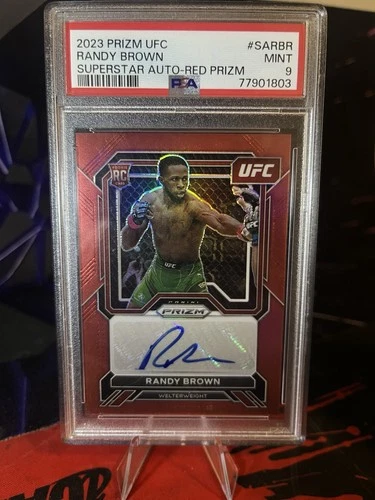 RANDY BROWN PSA 9 2023 PANINI RC UFC SUPERSTAR AUTO RED /99 - photo 2