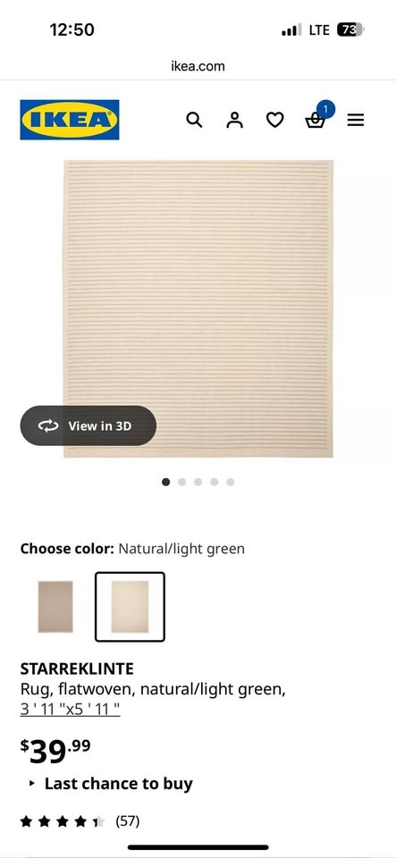 STARREKLINTE rug from IKEA
