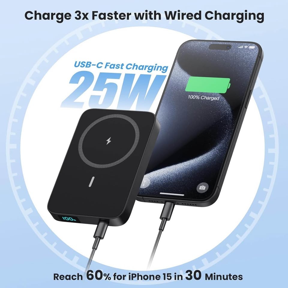 Magnetic Portable Charger 25W Fast Charging 10800mAh - photo 3