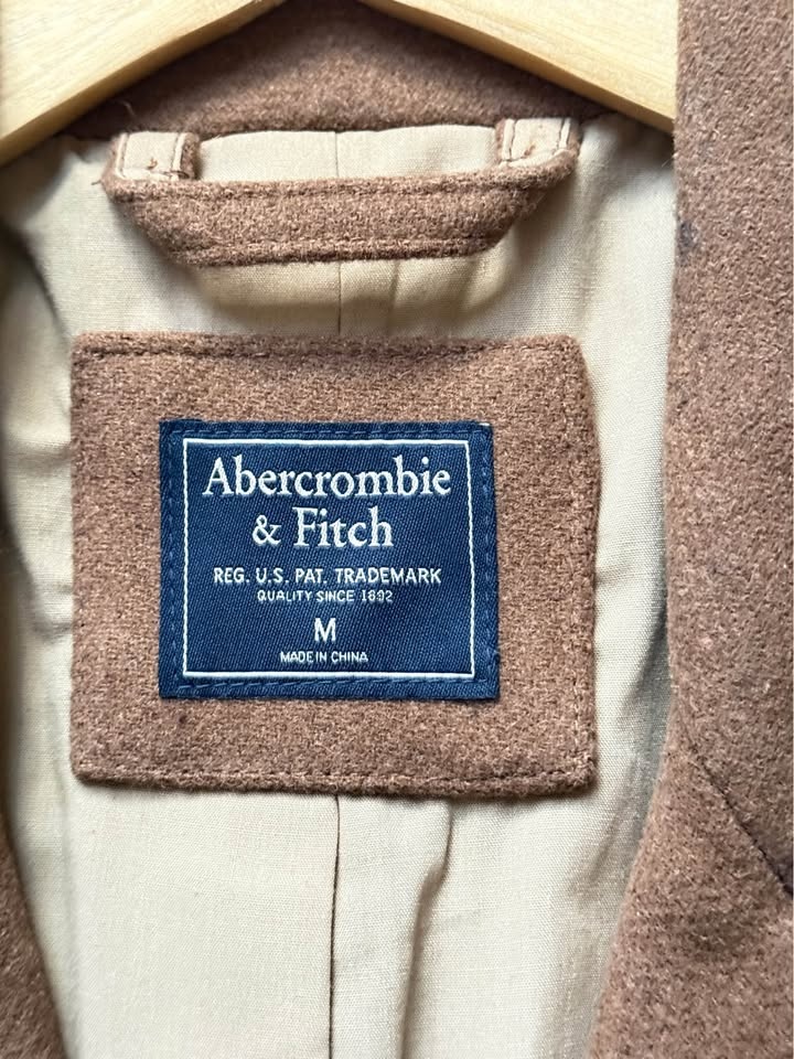 ABERCROMBIE Wool-Blend Dad Coat Medium - photo 2