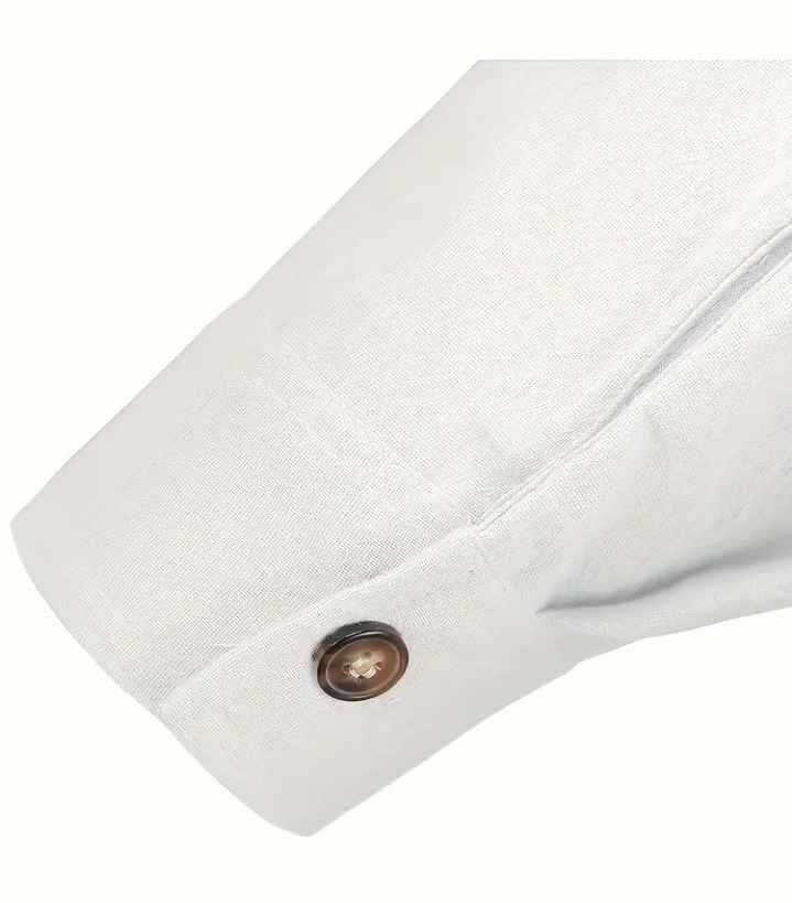 XXL Size white Linen shirt for Men - photo 4
