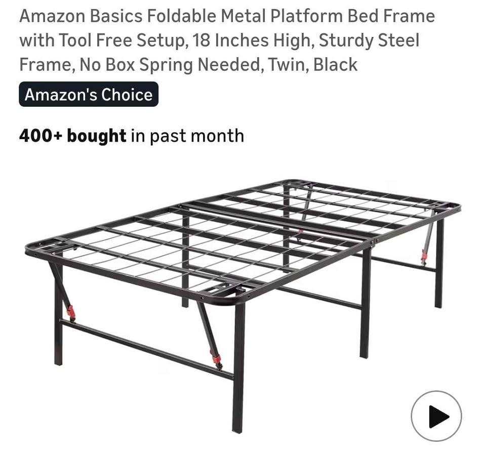 Twin Bed Frame and Memory Foam Mattress - photo 4