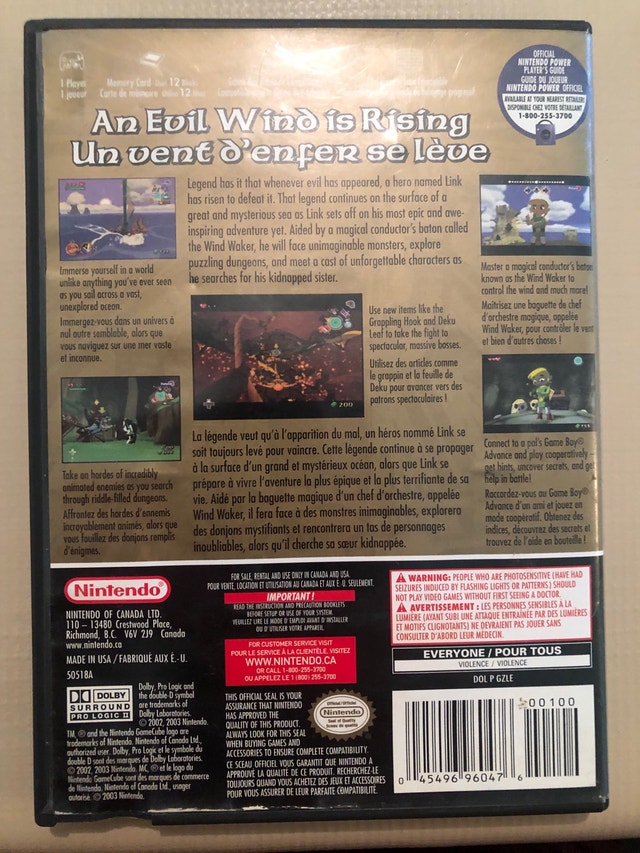 Zelda Windwaker Gamecube (CIB and tested) - photo 2