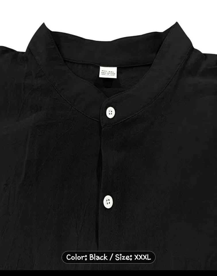 XXXL Size Casual Stand Collar Shirt for Men - photo 2