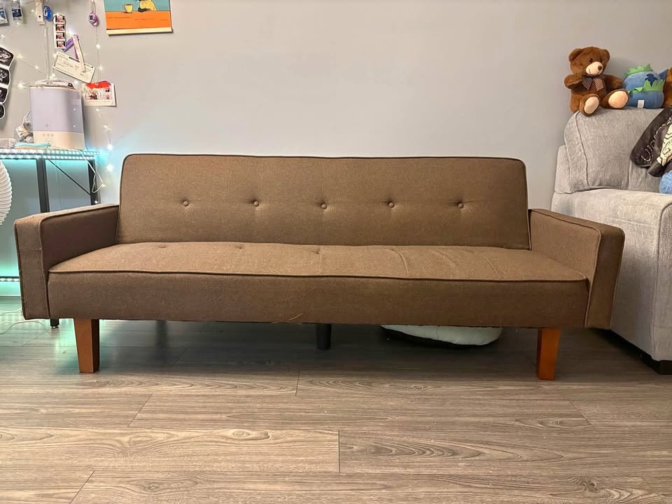Brown Reclining Sofa Couch