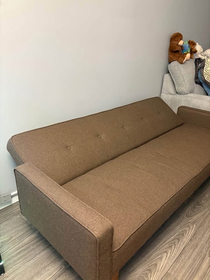 Brown Reclining Sofa Couch - photo 2
