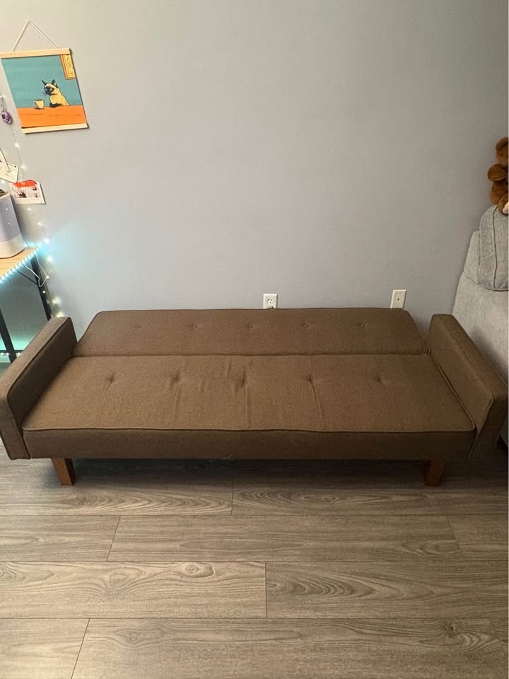 Brown Reclining Sofa Couch - photo 3