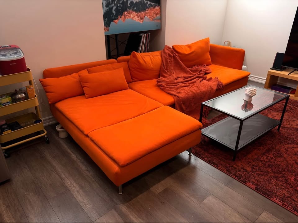 IKEA Söderhamn Sectional Sofa - Discontinued Orange Cover - photo 2