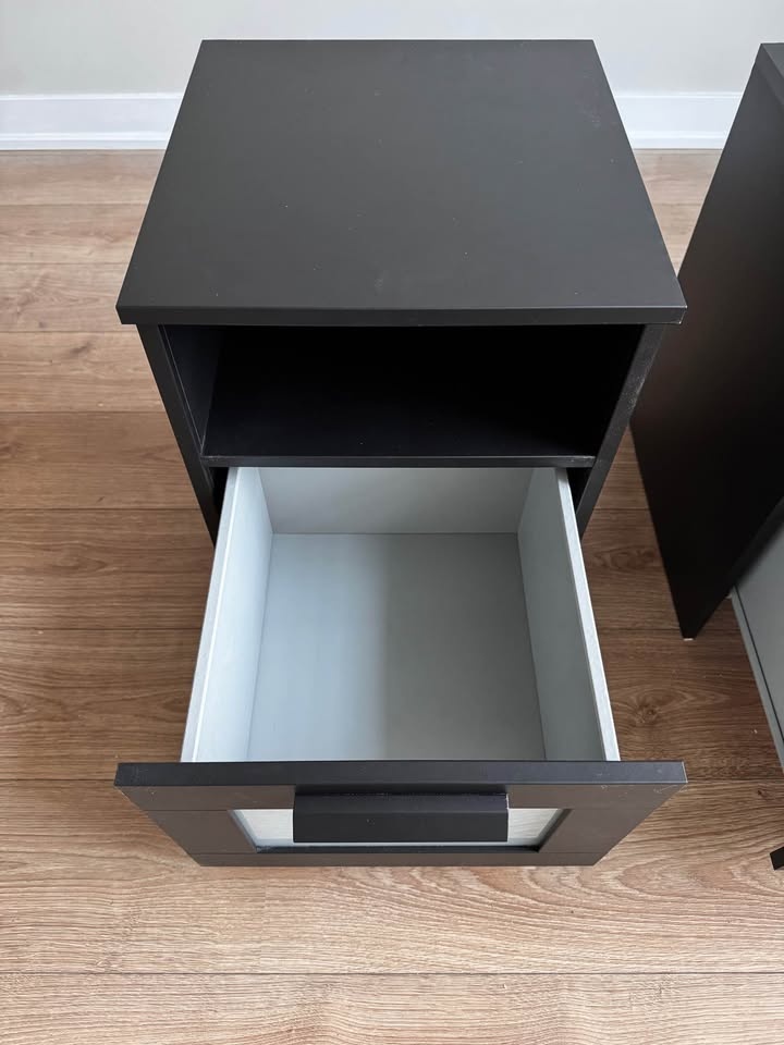 Moving Sale - Pair of Black IKEA Brimnes Nightstand - photo 3