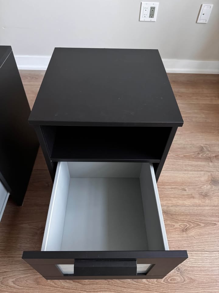 Moving Sale - Pair of Black IKEA Brimnes Nightstand - photo 4