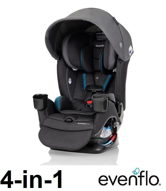Evenflo 4-in-1 Slim Car Seat – Rear & Forward Facing + Booster