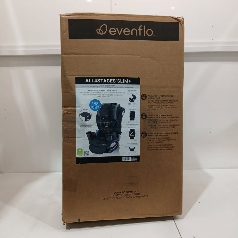 Evenflo 4-in-1 Slim Car Seat – Rear & Forward Facing + Booster - photo 2