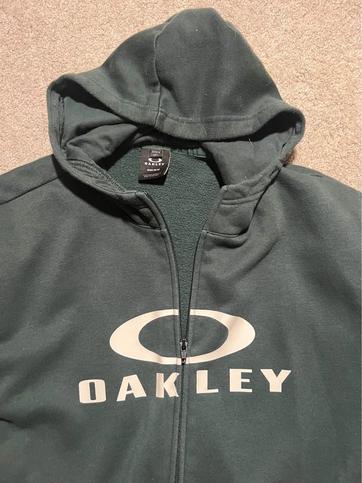 Vintage Oakley Green Zip Up Hoodie - photo 2