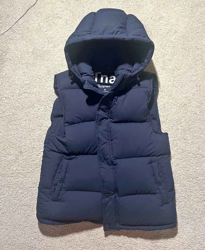 TNA Super Puff Vest - Navy Blue - Size Medium