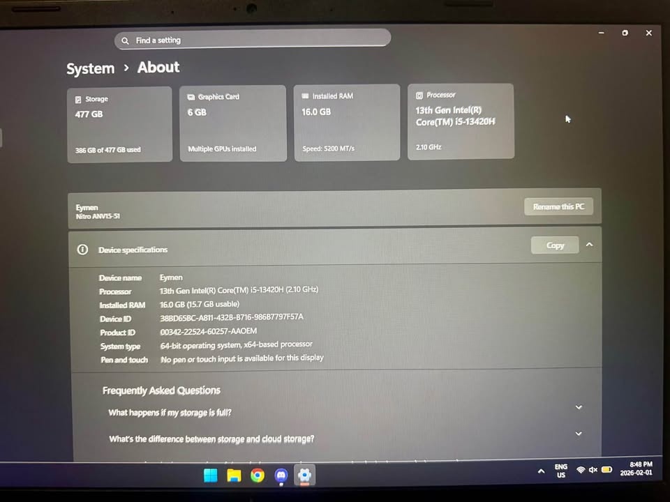 Acer Nitro V15 Gaming Laptop - photo 3