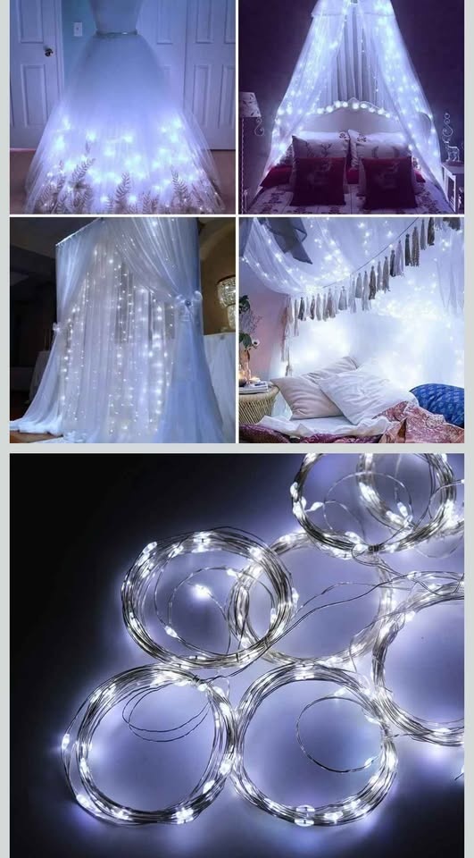 NEW Curtain Lights, Fairy Lights for Bedroom, 300 Leds Cool Whit - photo 2