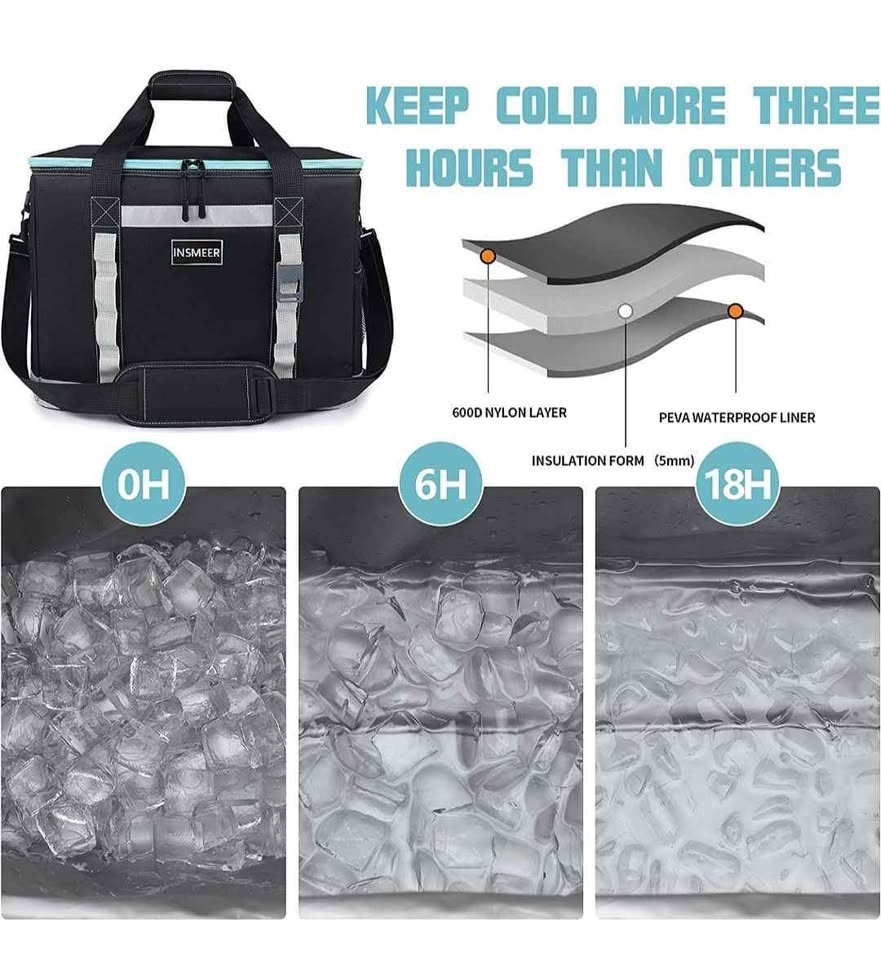 NEW INSMEER Large Cooler Bag - 65 Can Soft Sided - photo 4