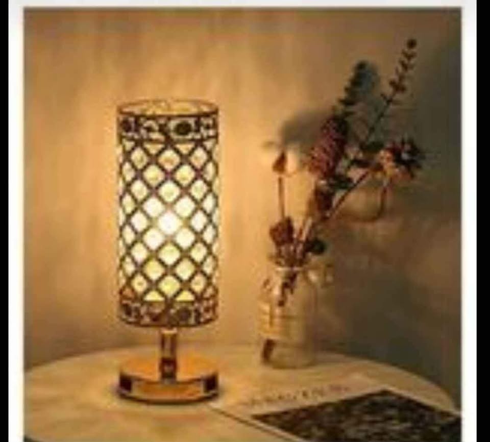 NEW Silver Modern Crystal Table Lamp (1 Lamp) - photo 4