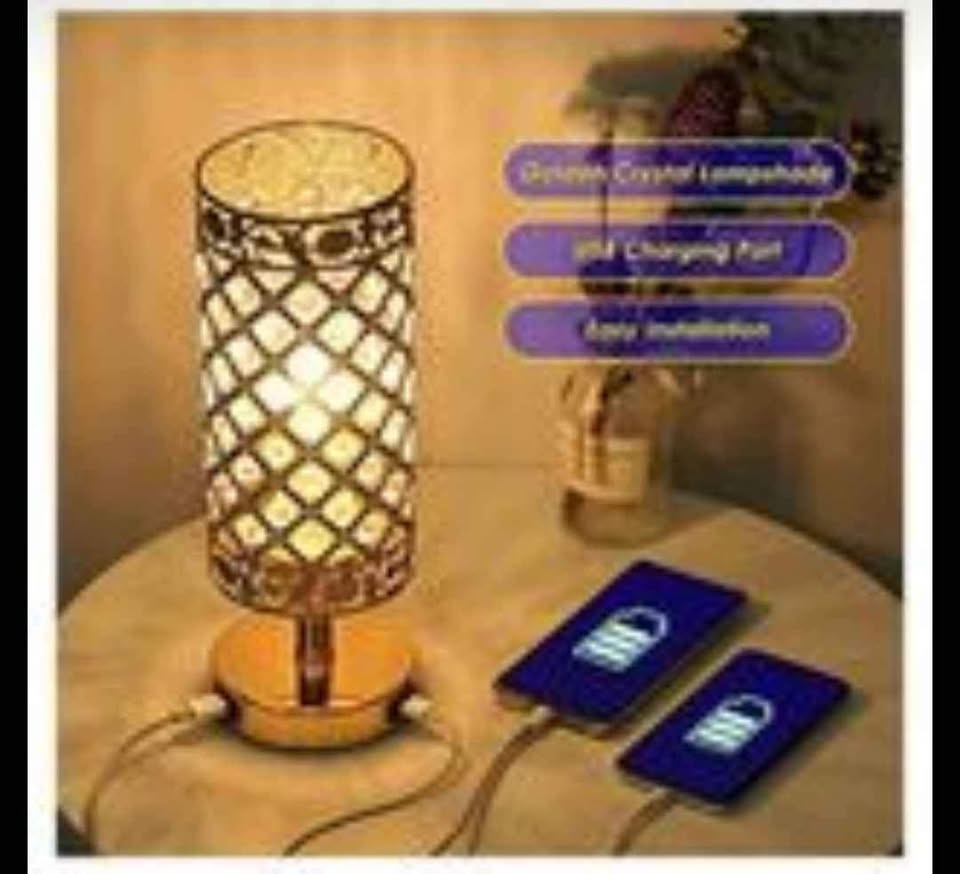 NEW Silver Modern Crystal Table Lamp (1 Lamp) - photo 5