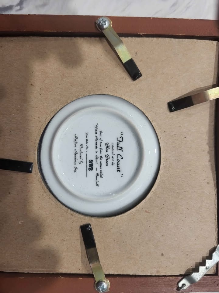 Mini collector plates: Glen Green "Full Count" & "You're Out" - photo 5
