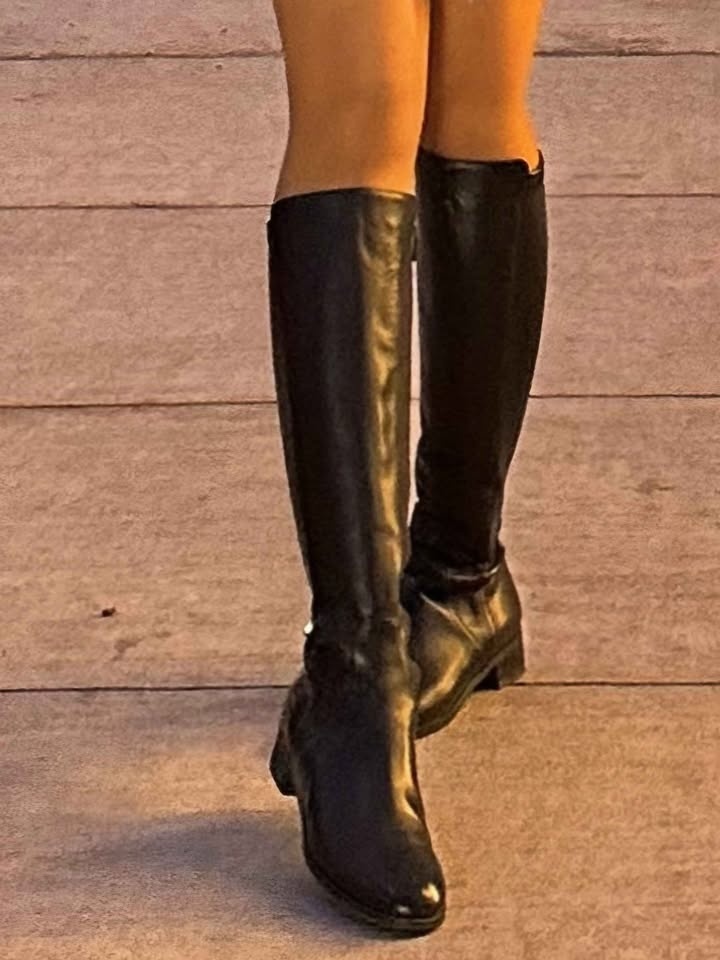 Genuine Long Leather Boots (Size 6.5-7) - photo 2