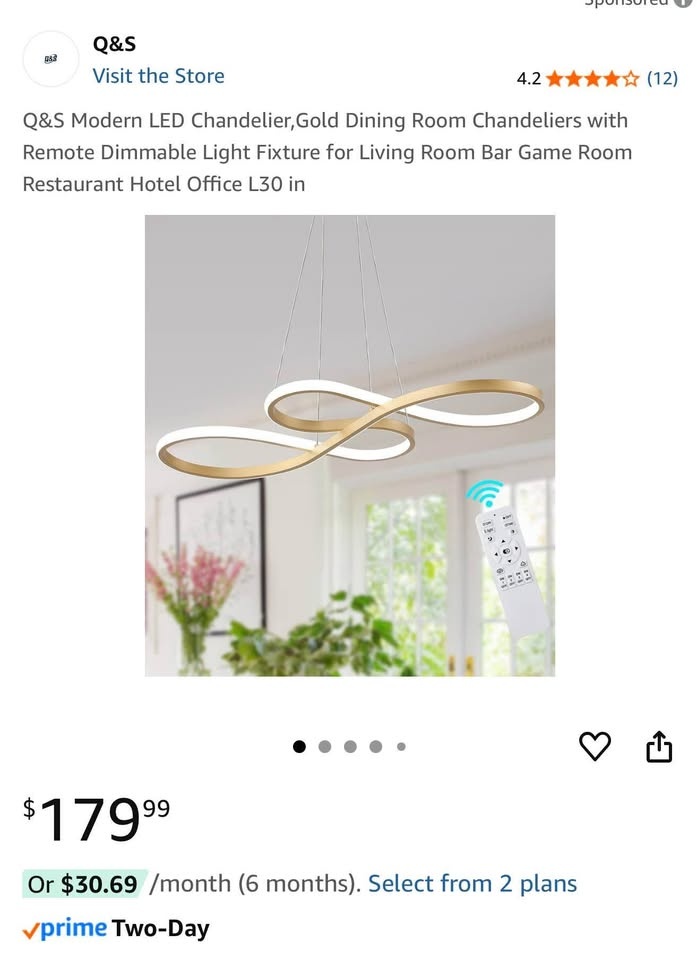 Q&S Modern LED Chandelier (Sealed) - photo 4