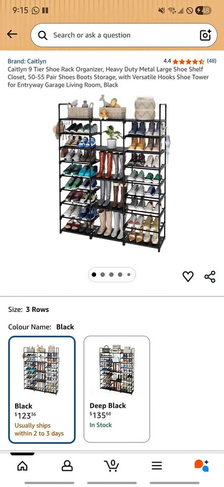 VTRIN 10-Tier Shoe Rack Organizer (Holds 54-62 Pairs) - Brand Ne