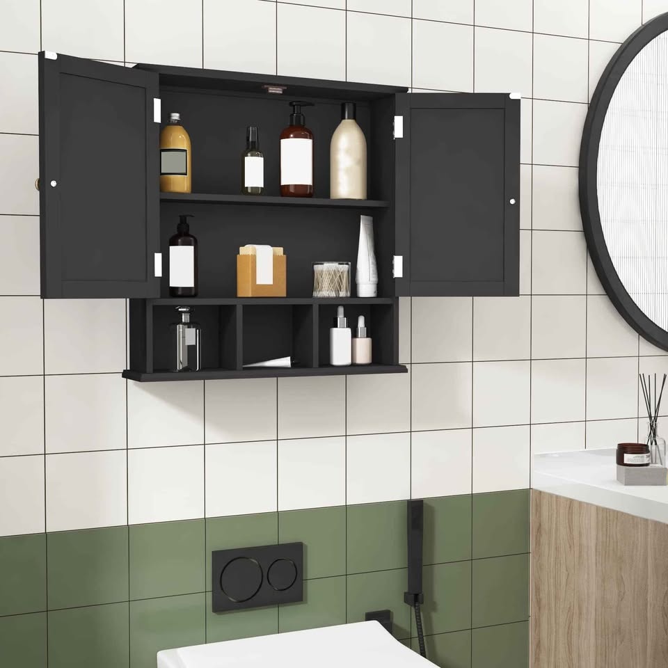 ChooChoo Wall-Mounted Bathroom Cabinet - Brand New Black - photo 4