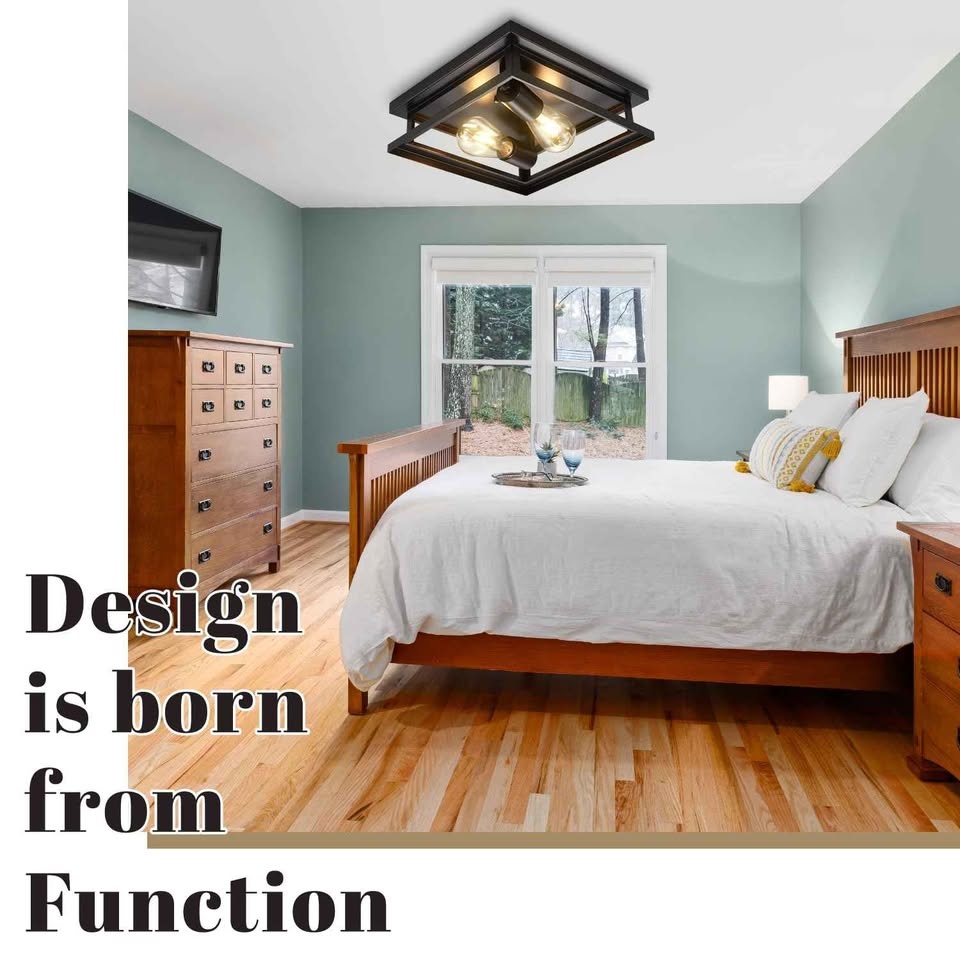 Farmhouse Flush Mount Ceiling Light Fixture — 2 Pack (Brand New) - photo 4